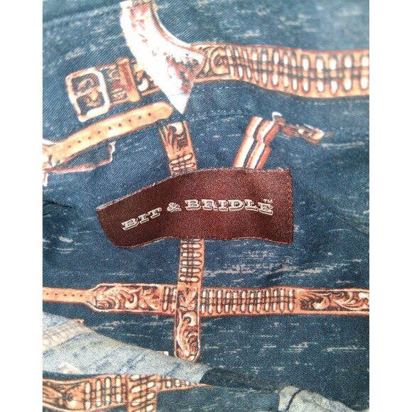 Western-Themed Long Sleeve Button-Up Shirt With Guns & Holsters Print - Picture 7 of 8